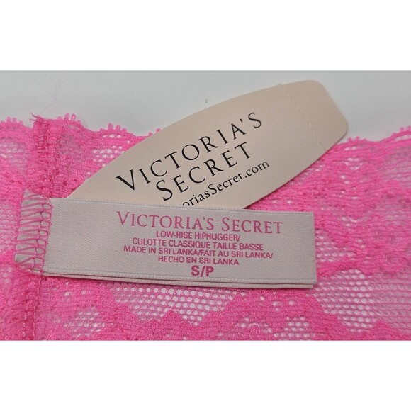 VICTORIA’S SECRET NWT Soft Cotton blend Lace Low Rise Hip Hugger Panty Size S/P - Picture 3 of 5